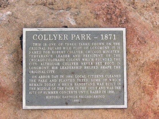 collyer park plaque